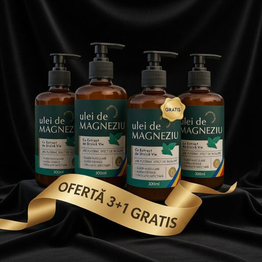3+1 GRATIS Ulei de Magneziu cu extract de Urzică Vie NATURAL