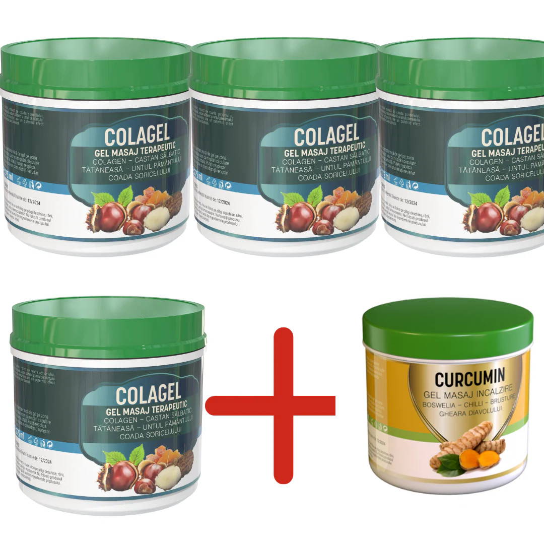 4 bucăți colagel + gel curcumin cadou