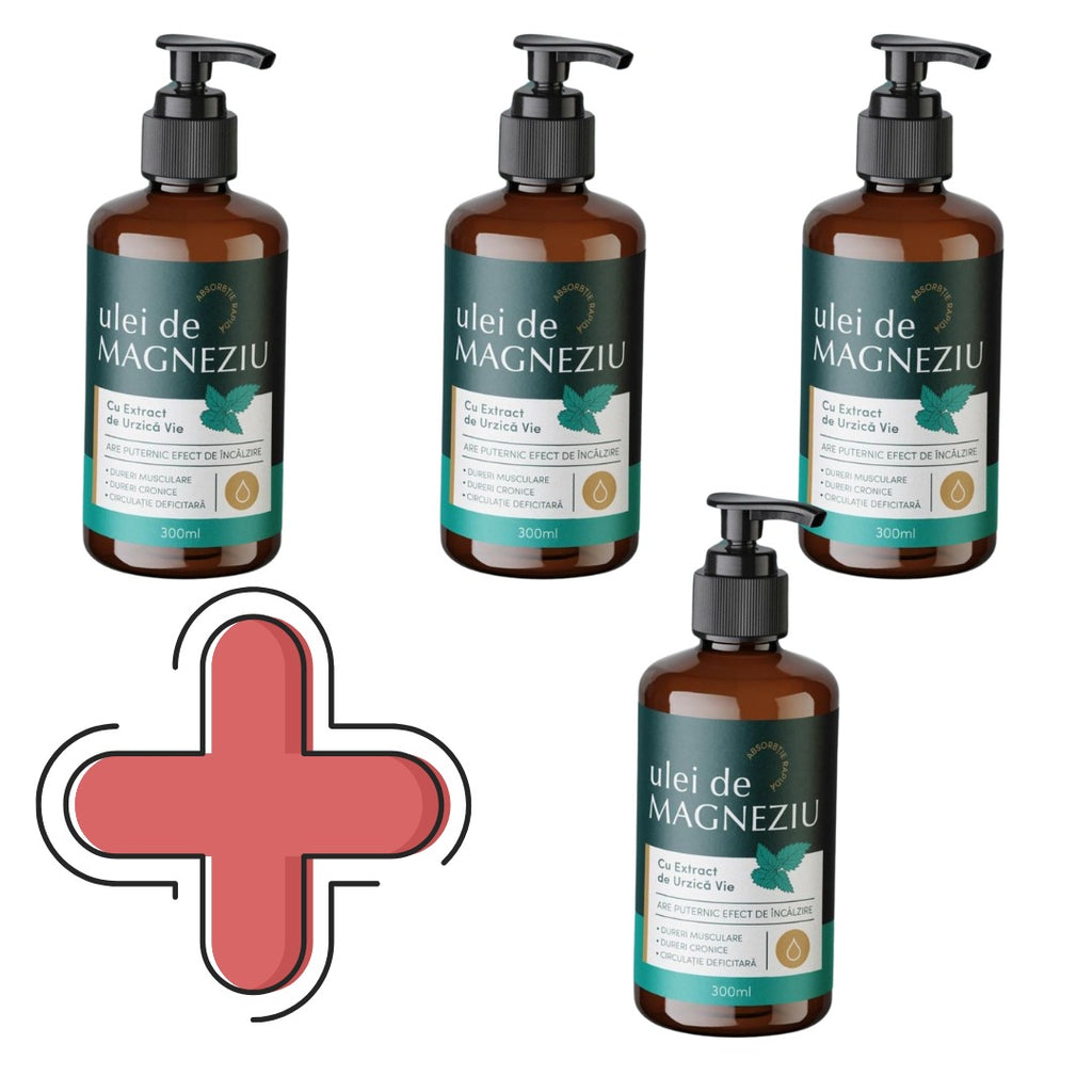 3+1 GRATIS Ulei de Magneziu cu extract de Urzică Vie NATURAL
